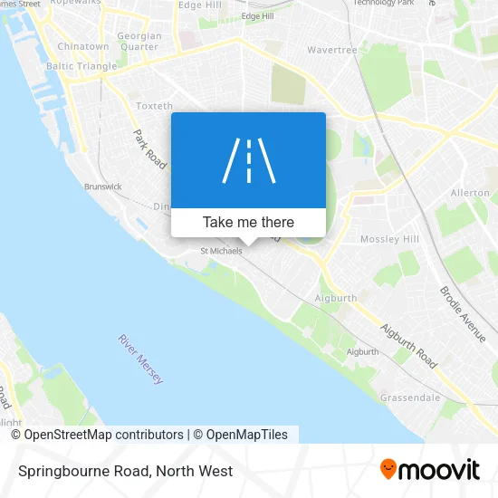 Springbourne Road map