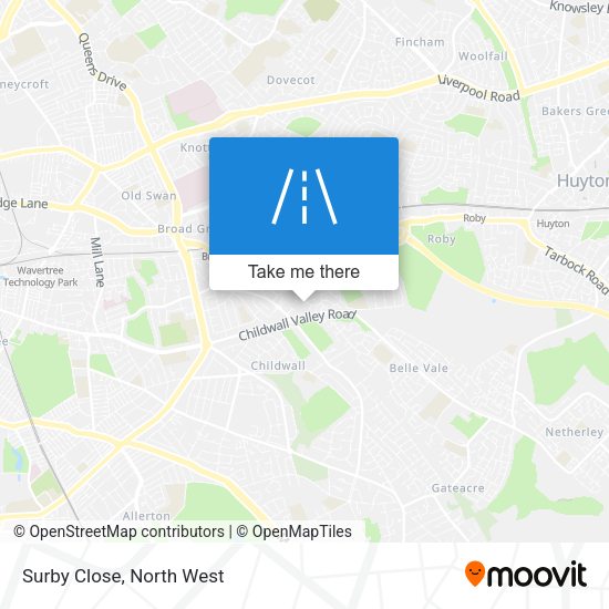 Surby Close map