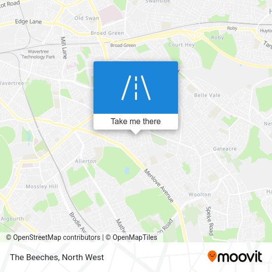 The Beeches map