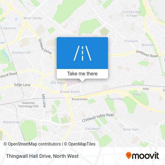Thingwall Hall Drive map