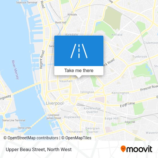 Upper Beau Street map