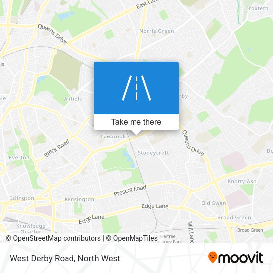West Derby Road map