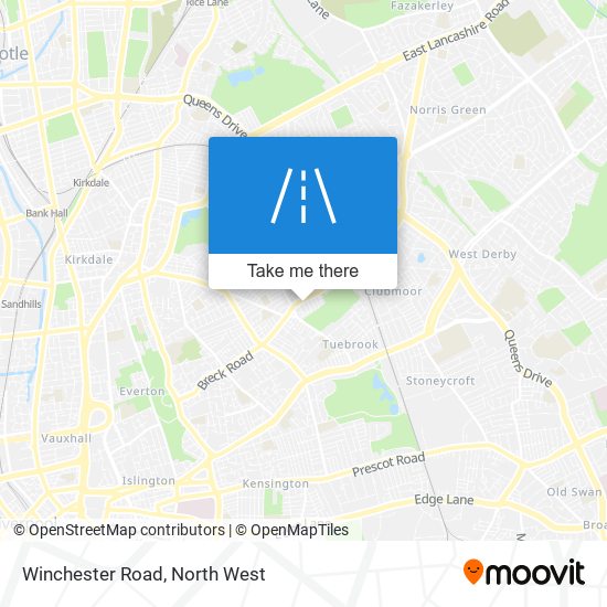 Winchester Road map