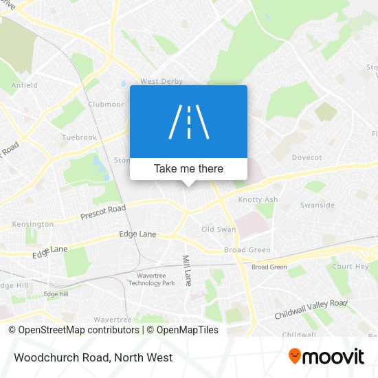 Woodchurch Road map