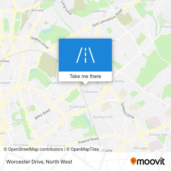 Worcester Drive map