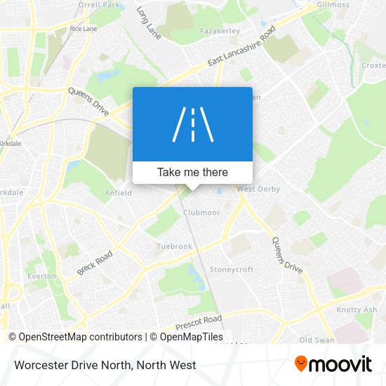 Worcester Drive North map