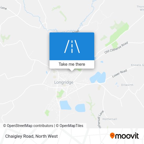 Chaigley Road map
