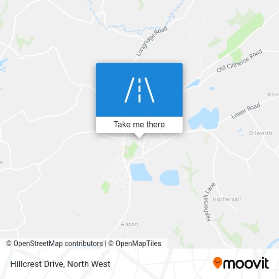 Hillcrest Drive map