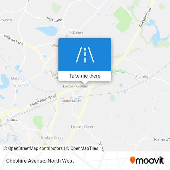 Cheshire Avenue map