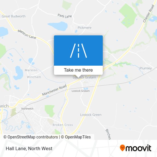 Hall Lane map