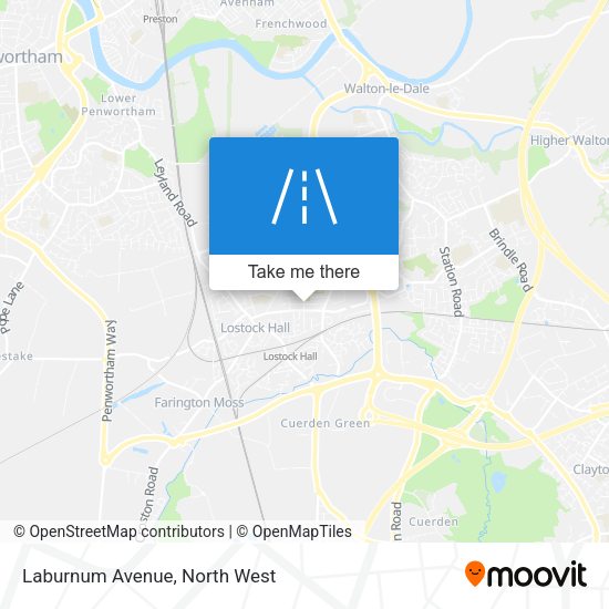 Laburnum Avenue map
