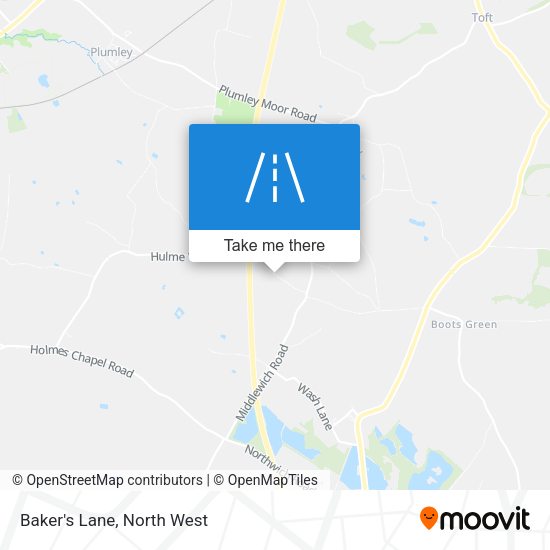 Baker's Lane map