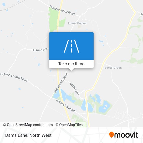Dams Lane map