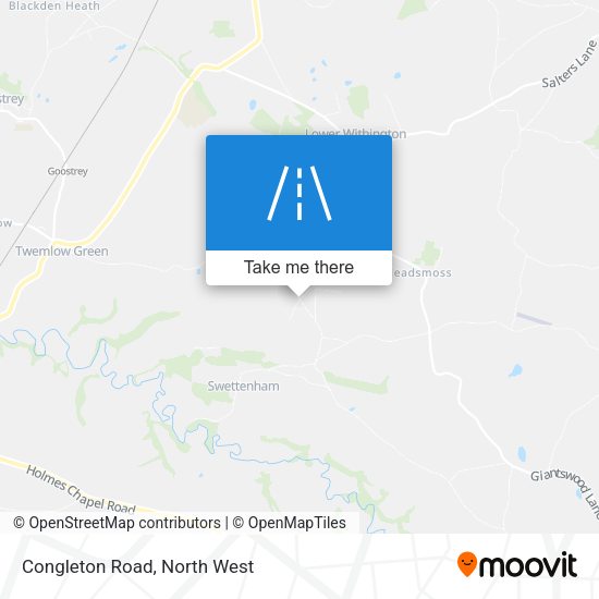 Congleton Road map