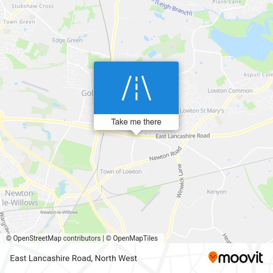 East Lancashire Road map