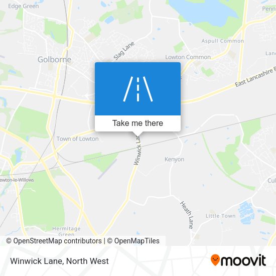 Winwick Lane map
