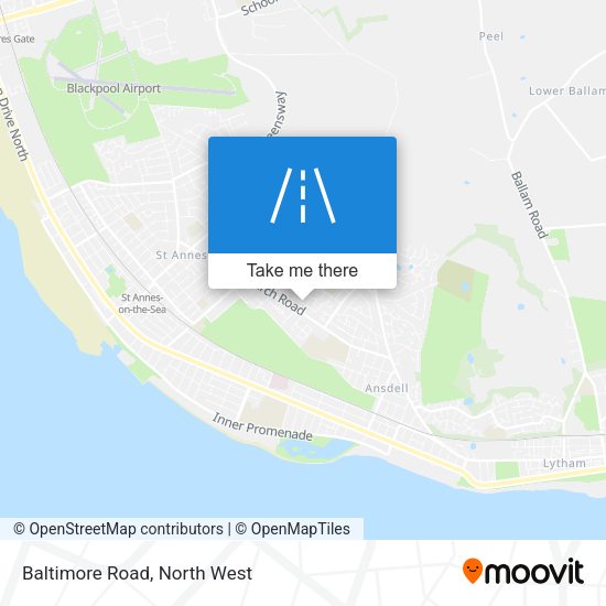 Baltimore Road map