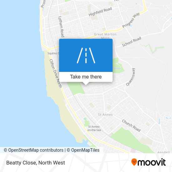 Beatty Close map
