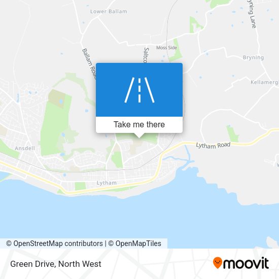 Green Drive map