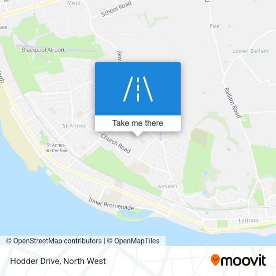 Hodder Drive map