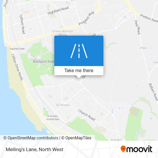 Melling's Lane map