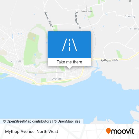 Mythop Avenue map