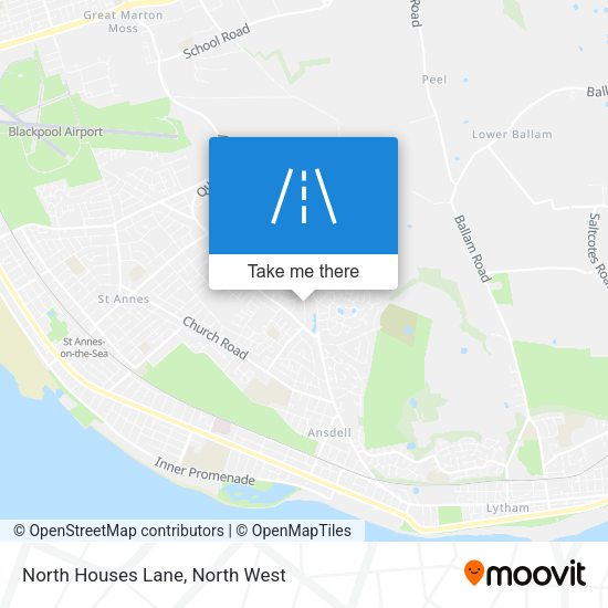 North Houses Lane map
