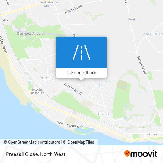 Preesall Close map