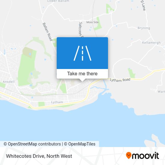 Whitecotes Drive map
