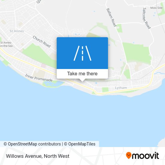 Willows Avenue map