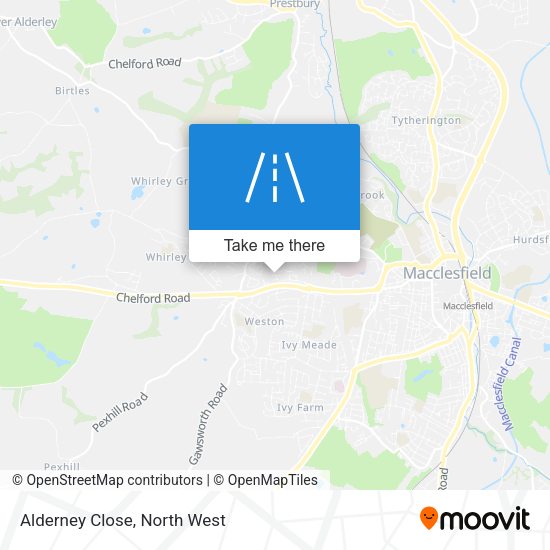 Alderney Close map