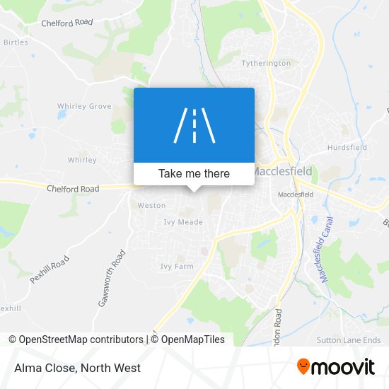 Alma Close map