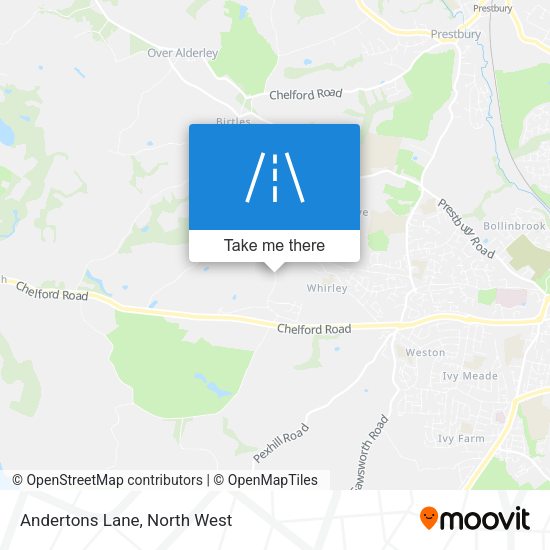 Andertons Lane map
