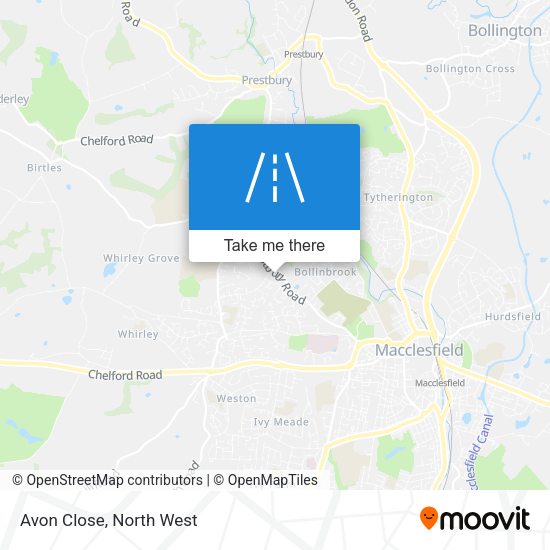 Avon Close map