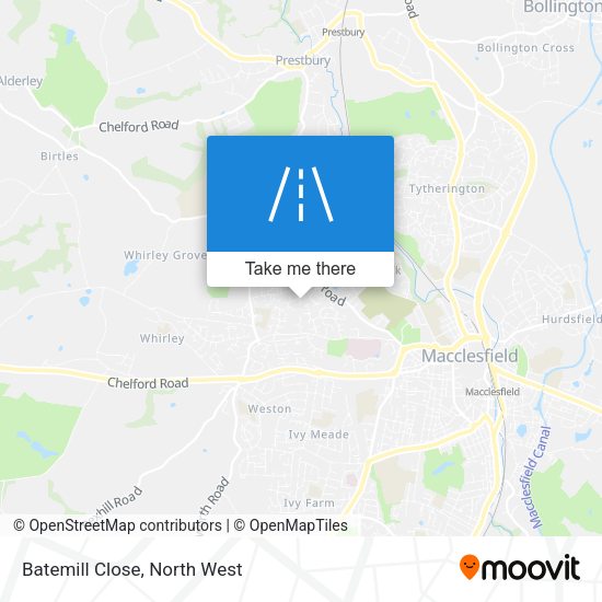 Batemill Close map