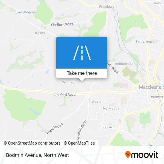 Bodmin Avenue map
