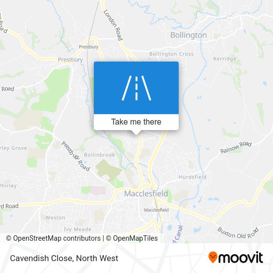 Cavendish Close map