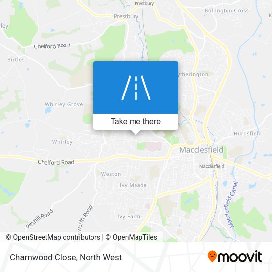 Charnwood Close map
