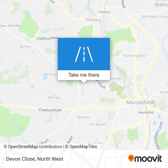 Devon Close map