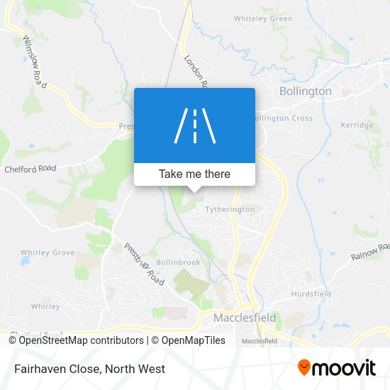 Fairhaven Close map
