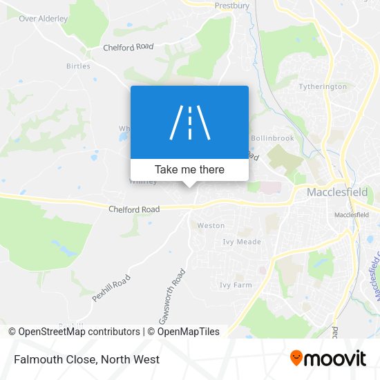 Falmouth Close map