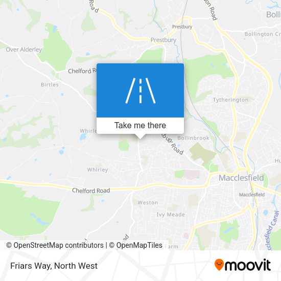 Friars Way map