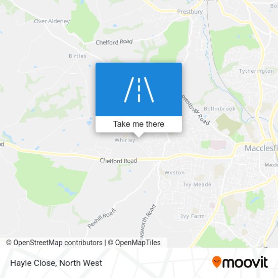 Hayle Close map