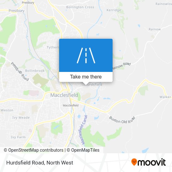 Hurdsfield Road map