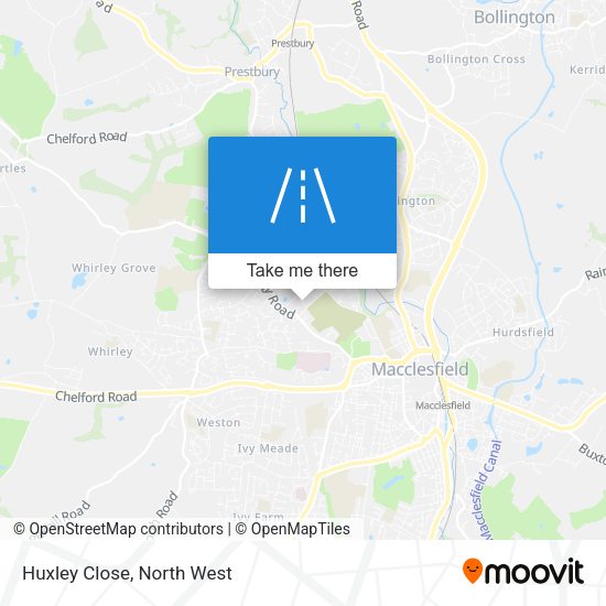 Huxley Close map