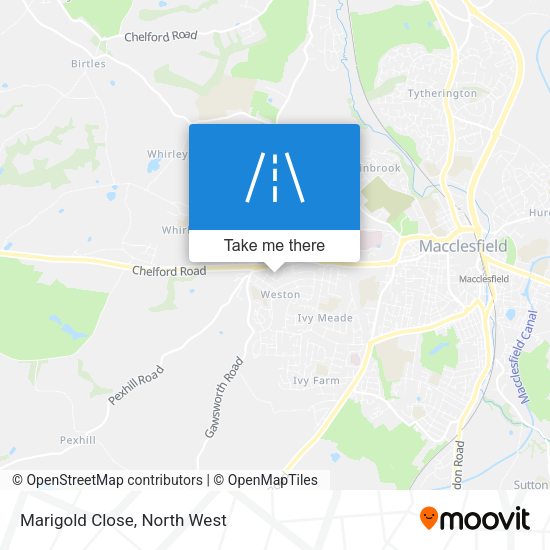 Marigold Close map