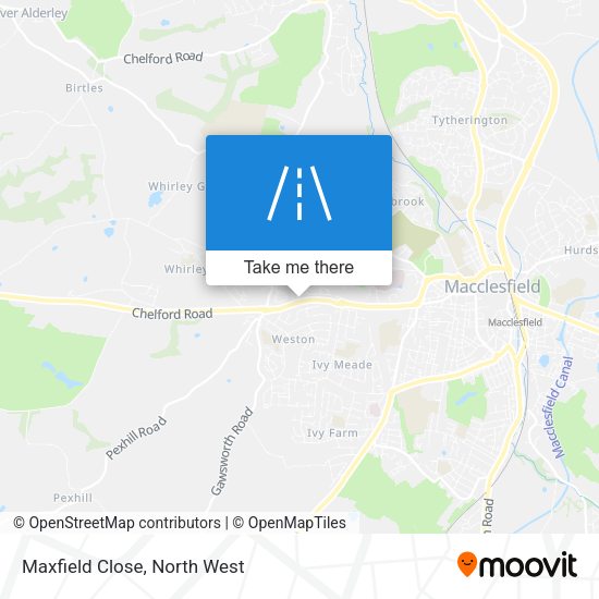 Maxfield Close map