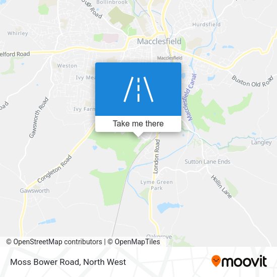 Moss Bower Road map