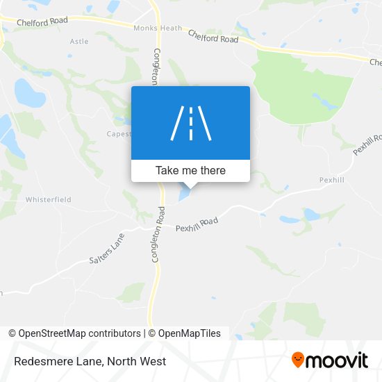Redesmere Lane map