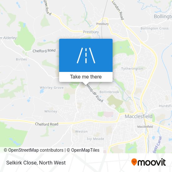 Selkirk Close map